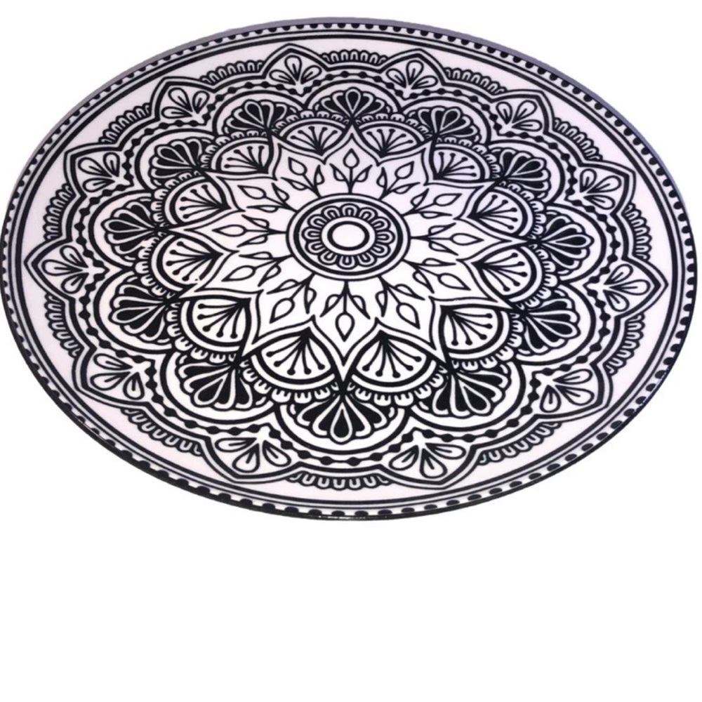 Royal Norfolk Mediterranean Art Deco Black & White Dinner Set 7 pieces - Picture 6 of 9